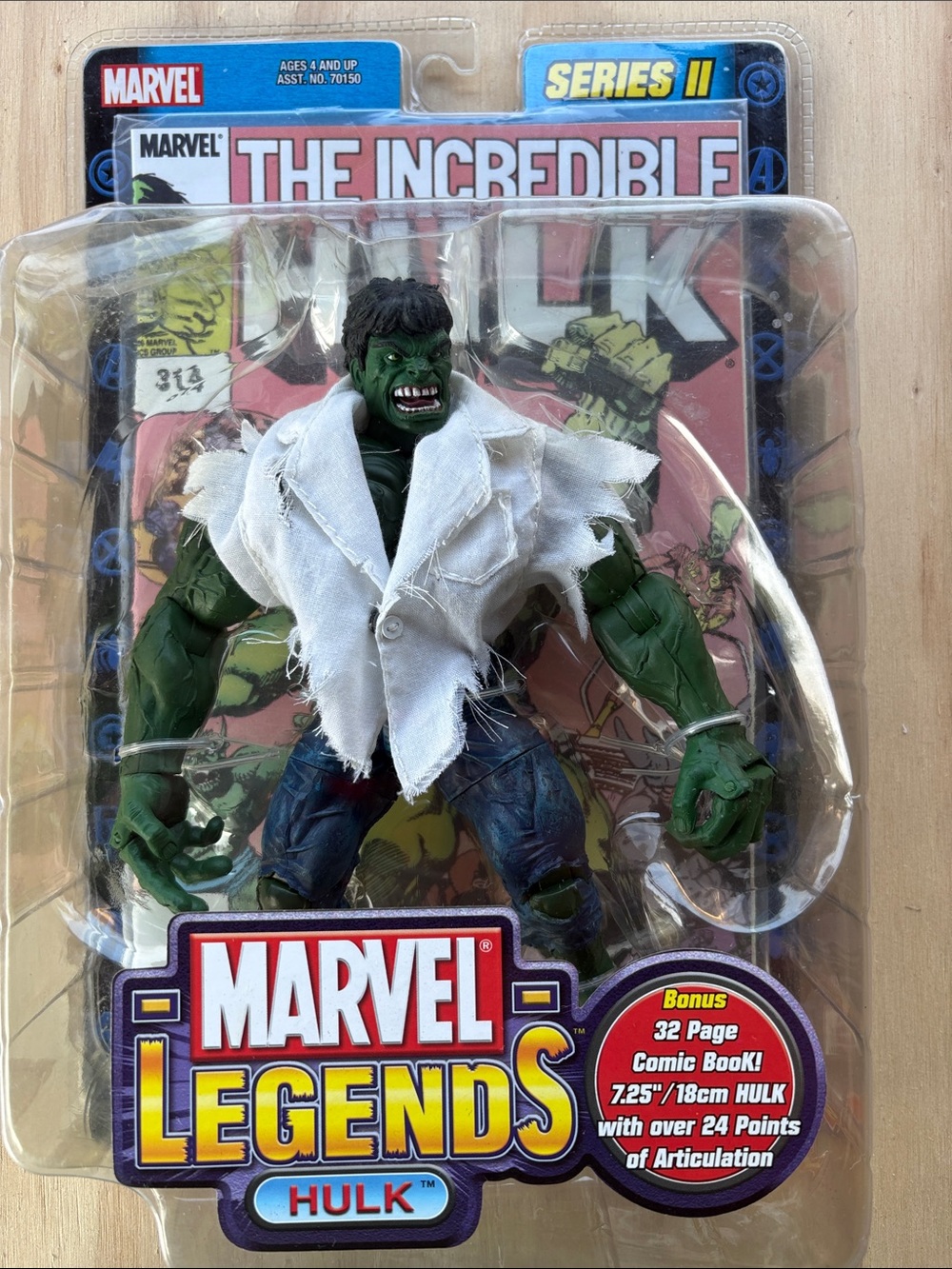 Marvel Green Hulk Action Figure with White Shirt